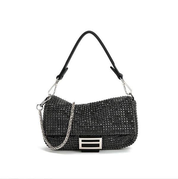 Fashion Rhinestones Evening Clutch Bag Women Shiny Tote Handbag Dinner Wedding Purse Elegant Sparkly Shoulder Underarm Bag For Girls Party Wallets