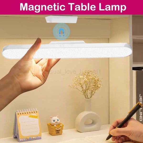 Touch Magnetic Table Lamp USB Rechargeable Light Stepless Dimming Cabinet Closet Wardrobe Portable LED Night Light Reading LampCL240718
