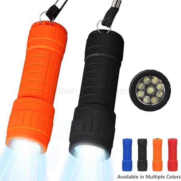 Mini 9 LED Flashlight Handheld Outdoor Flashlight Waterproof Camping Torch Lamp Lantern Use AAA BatteryCL24o718