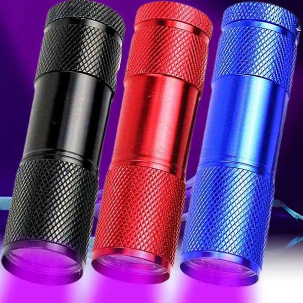 9LED Black Light Flashlights Mini UV Flashlight Battery Power Ultraviolet Torch for Pet Dog Urine Stains Detector Scorpion HuntCL240718