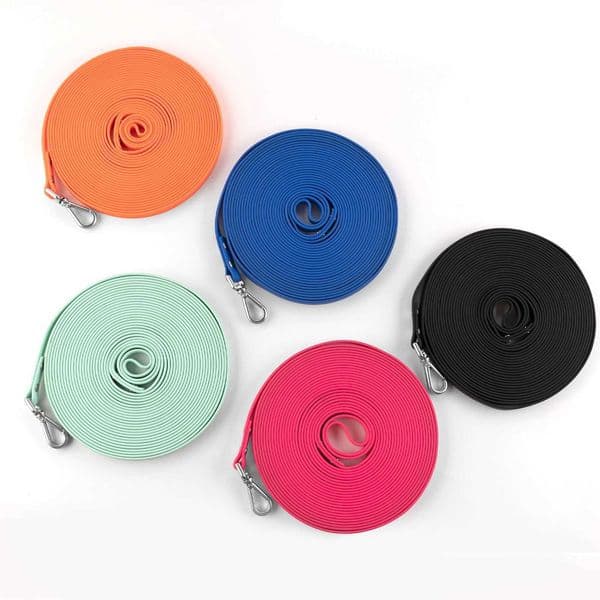 Long Dog Leash Waterproof PVC Dog Training Leash Great for Training Beach Swimming Playing 50 FT 30 FT 20 FT 15 FT and 10 FT Y240803