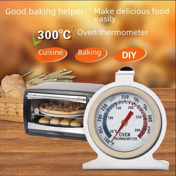 Cross-border hot products Amazon oven thermometer kitchen baking high temperature pointer stainless steel oven thermometer