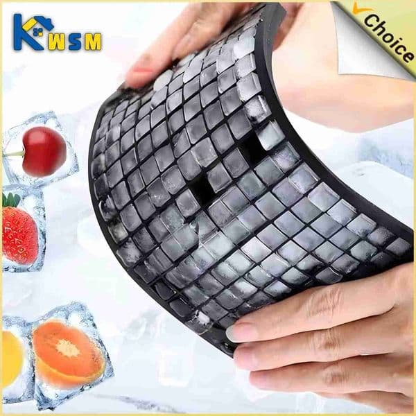 160 Grid Mini Silicone Ice Mold 1 * 1CM Ice Block Crushing Silicone Mold Foldable Mold Ice Maker Summer Ice Cube Tray Ice BoxM240719