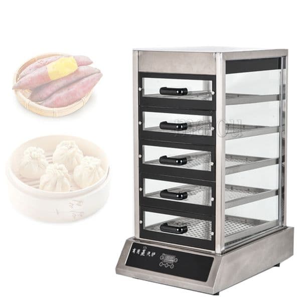 Electric Steam Bun Steamer Steamed Fish Steamed Meat Steamed Dim Sum Desktop Steamed Machine Water Shortage Automatic Warming