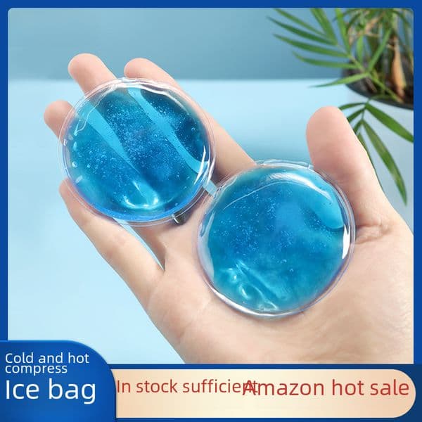 Ice bag for eye mask eye protection beauty PVC cross-border wholesale cold and hot compress repeated use round red wine gel ice bag