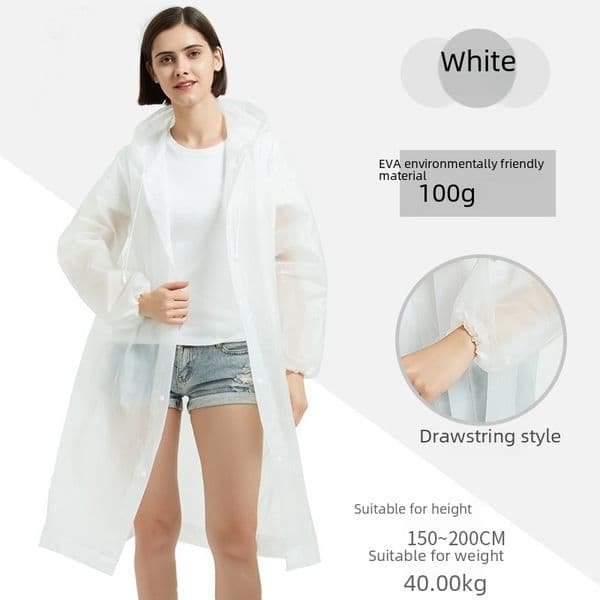 Eva Raincoat 13 Silk Non-Disposable Travel Outdoor Portable Cycling Raincoat Thickened Fashion Adult One-piece Raincoat