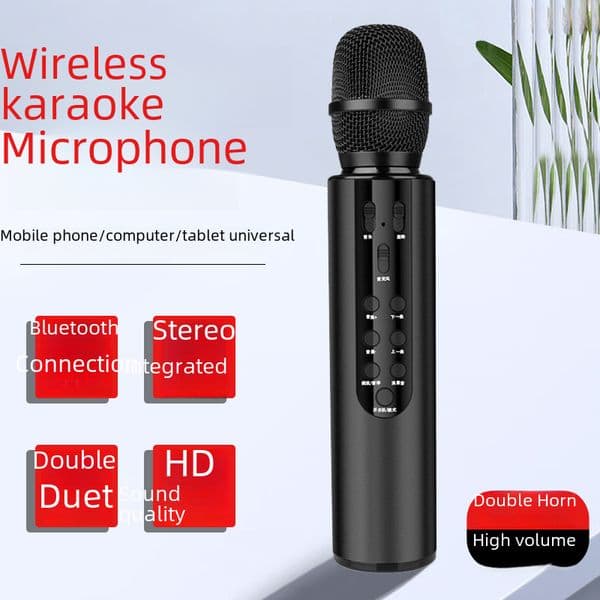 Wholesale live broadcast wireless microphone M6 handheld Bluetooth audio integrated microphone family TV mobile phone karaoke Bao