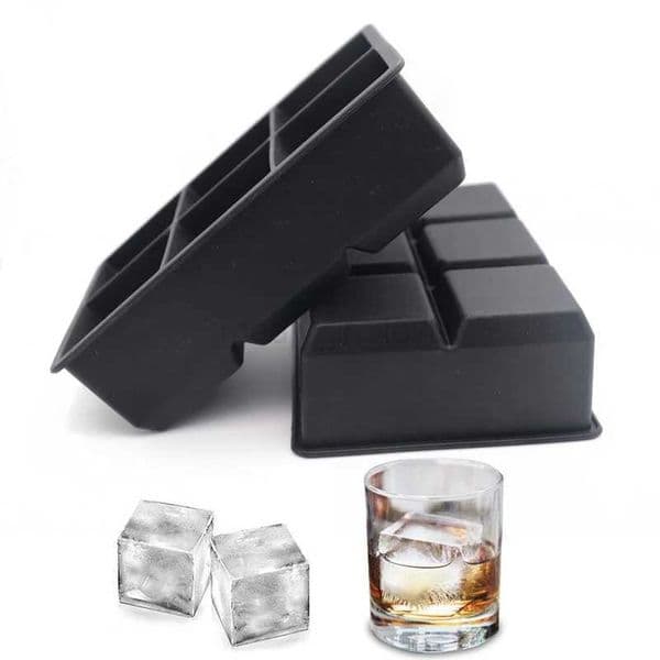 Grid Big Ice Food Mold Giant Jumbo Large Food Grade Square Ice Tray Mold Food Grade Reusable Ice Maker Ice Cube TrayM240719