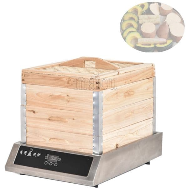 High Quality 2 Holes Electric Steam Bun Machine Bao Dimsum Steamer with Glass Four-hole Sweet Corn
