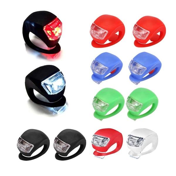 Bicycle light frog light five generation LED warning tail light mountain bike equipment waterproof TPR accessories front tail light