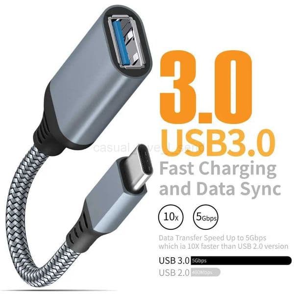 OTG Data Cable Type C To USB 3.0 Adapter A Male to Female Extension Cable Mobile Phone Tablet PC Car Extension Adapter CableCL240719