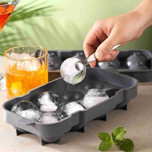 8 Grids Big Ball Square Ice Cube Mold Silicone Ice Cube Maker DIY Round Large Ice Cube Tray for Cocktails Whiskey JT51M240719