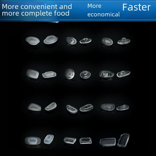 Card-type nose pad silicone crescent-shaped nose pad storm long plastic steel glasses frame universal non-slip bracket factory wholesale