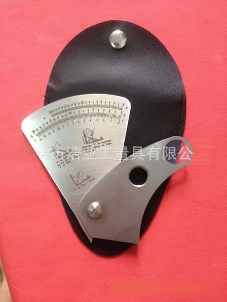 Fan-shaped ruler fan-shaped welding gauge 0-20 stainless steel welding inspection ruler convex welding tester gap gauge