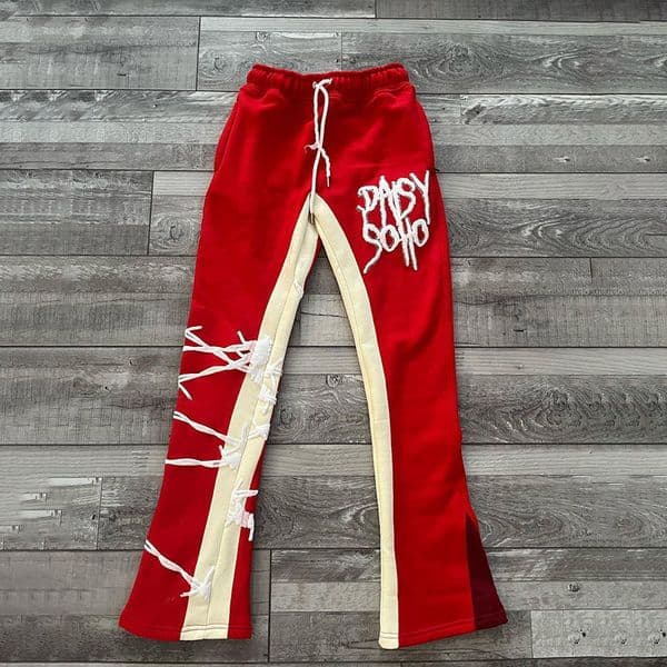 Y2K Vintage Streetwear Track Pant Women Harajuku Wide Leg Sweatpants Oversize Letter star Print Joggers Trousers Straight-legged 240428