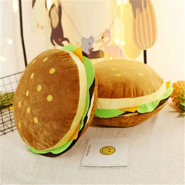 Simulation hamburger plush toy pillow food fries snack bag doll sofa car seat cushion women Wholesale
