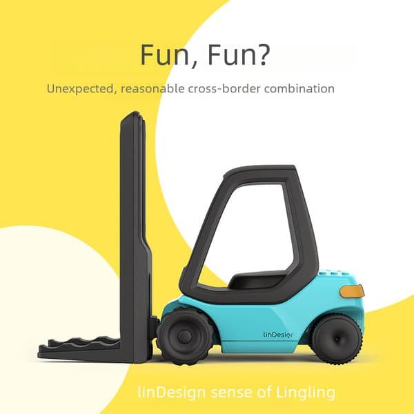 Charging Ling Sense Small Forklift Mobile Phone Wireless Charging Desktop Creative Magnetic Fast Charging Forklift Mobile Phone Bracket