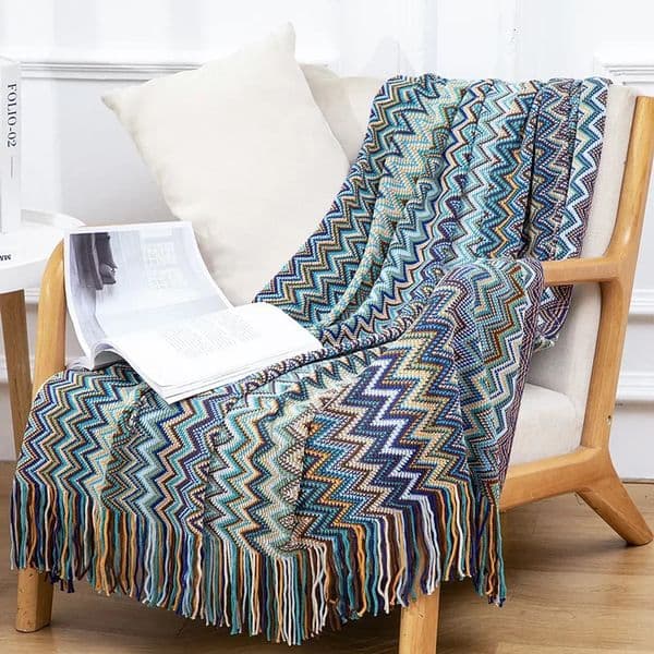 Office AC Nap Rest Bed Towel Wrap Blanket Boho Sofa Blanket Throw Knitted Blanket for Summer 240717