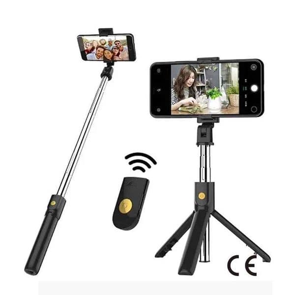 Portable Selfie Stick with Bluetooth remote Mini Tripods K07 Foldable Bracket for iPhone Samsung Huawei Smartphone Holder StandM240719