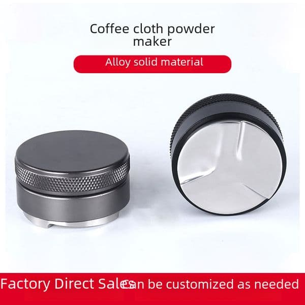 Cross-border coffee cloth powder 304 stainless steel slurry type three-leaf cloth powder coffee matching appliance powder Press 51mm