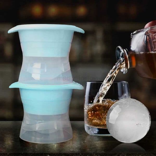 1pc Whiskey Round Cube Maker Silicone Spherical MouldMachine Quick Freezer Mold Tray Ice Cream MODE ice moldM240719