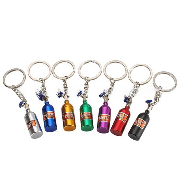 Modified car keychain modified car nos nitrogen cylinder keychain NOS decorative cylinder keychain