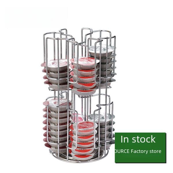 OASISWJ Coffee Capsule Rack 64 Doctor Capsule Storage Rack Rotatable Tassimo Storage Rack