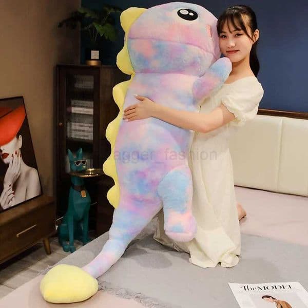 Lovely Nice Plush Giant Dinosaur Toys Super Soft Bed Pillow Cushion Full Stuffed Animal Baby Christmas Birthday Gift For GirlsB270720