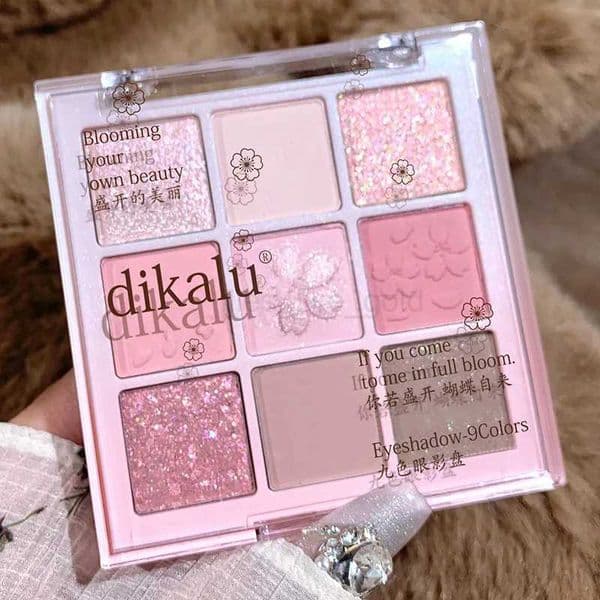 New Nine-color Eyeshadow Palette Rose Pink Nude Brown Low Saturation Pearly Matte Glitter Eye Shadow Long-lasting Eye Makeup zxx240720
