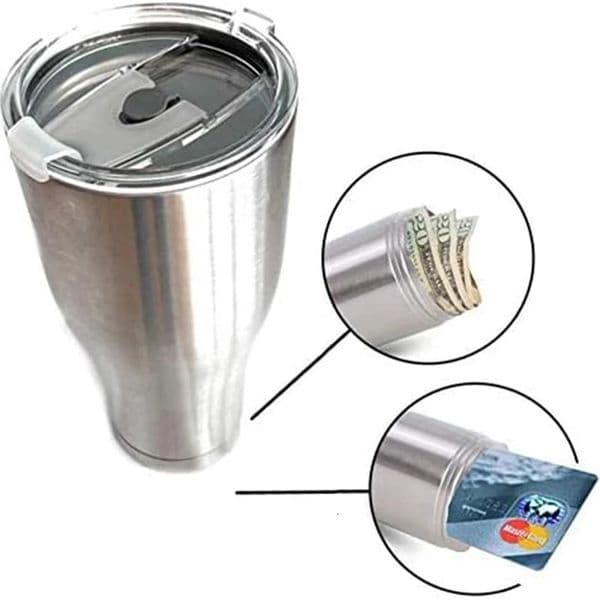2026 New Stainless Steel Coffee G Tumbler Diversion Safe Water Bottle Stash Box Hidden Bottom Storage 240719 Free Shipping