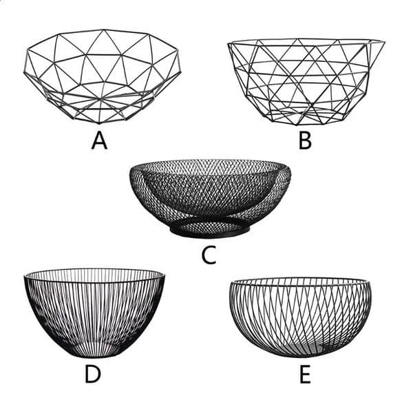 Metal Fruit Vegetable Storage Bowls Kitchen Egg Baskets Holder Nordic Minimalism N12 20 Dropship 240722