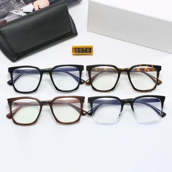 Designer sunglasses square transparent lens glasses popular outdoor wearing glasses wen women glasses radiation protection glasses comes with box 3978