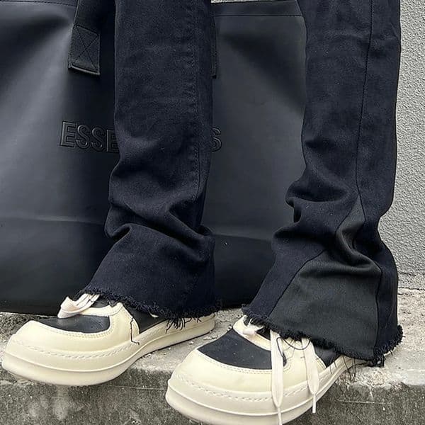 Flared Jeans Men Y2k Skinny Street Fashion Pantalones Streetwear Vaqueros Trousers Autumn Black Slim Summer Casual Denim Pants 240719