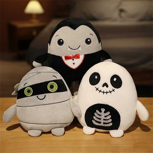 Hot Halloween Party Plush Toys Cute Plush Stuffed Vampire Pumpkin Man Spooky Plush Toys Halloween Room Decor Gift R251210