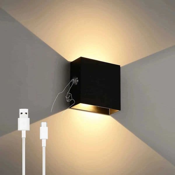 1800mAh Modern Wall Lamps Background Closet Mural Light Free Installation Home Wireless RemoteControl for Indoor Decor Art ShowCL240722