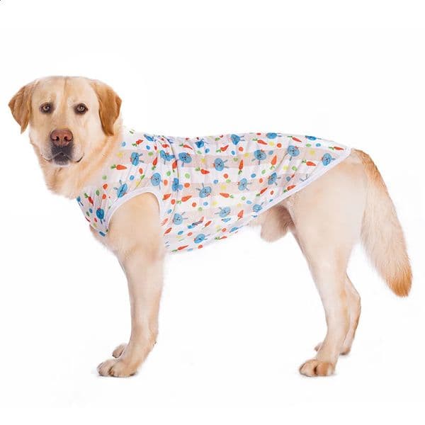 Big Dog Summer Thin Full Print Vest Summer Clothes For Medium And Large Dogs Golden RetrieverDog clothing 240722