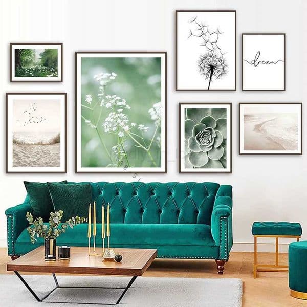 Succulents Dandelion Beach Green Grass Wall Art Canvas Painting Pictures For Living Room Decor Home Nordic Posters And PrintsM240722