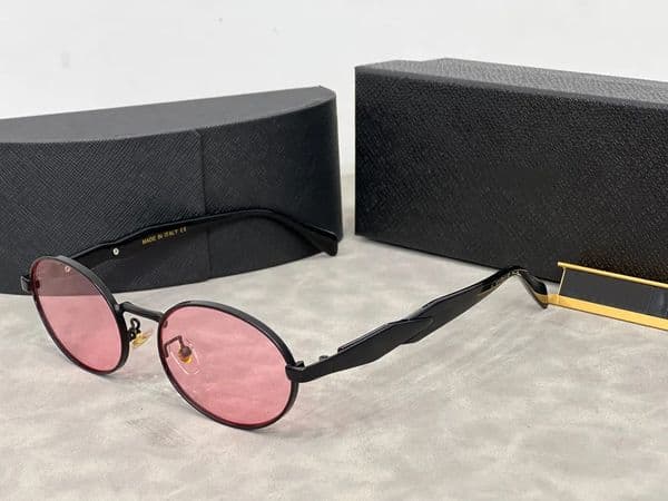 Mens Designer Sunglasses Women Luxury Letter Decor Eyeglasses Frame Temples Metal Round Rectangular Sunshade Man Eyewear Optical Sonnenbrille Lunettes