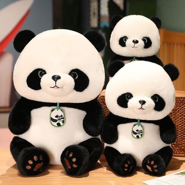 Small Panda Stuffed Animals Plushies Hugging Pillow Cute Realistic Plush Doll Gift for Kids Baby Boys Girls Birthday Party 240716 T260514