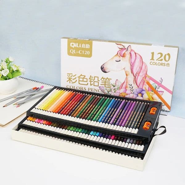 KOUOW 120150 Color High end Wood Oil Pencil Set Used for School Art Painting Special Studio Artist Pen 240722