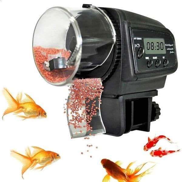 Adjustable Automatic Aquarium Timer Auto Fish Tank Pond Food Feeder Feeding with LCD Aquarium Tank Automatic Fish Feeder 240723