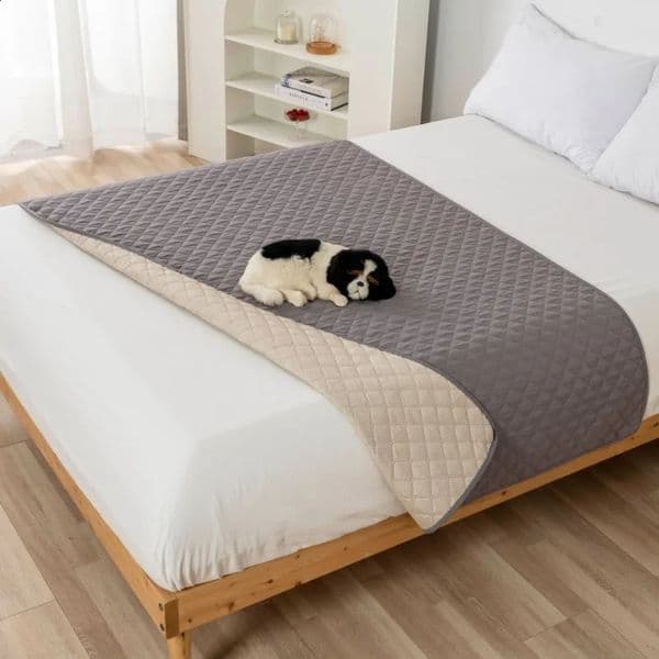 1pc Solid Check Waterproof Slip-resistant Sofa Cushion Dirt-proof Sofa Cover Four-season Usable Furniture Pad Suitable Pet Dog 240722