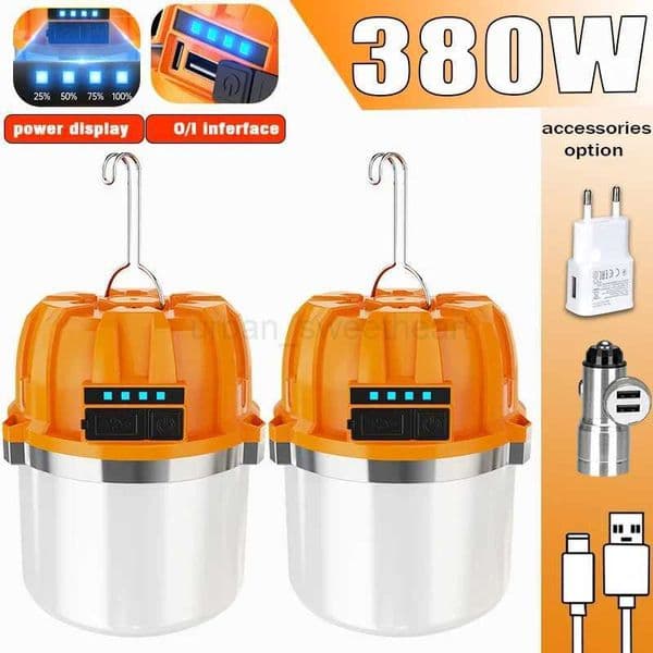 USB Rechargeable LED multifunctional Emergency Lights House Outdoor Portable Lanterns Emergency Lamp Lantern BBQ Camping LightCL240724
