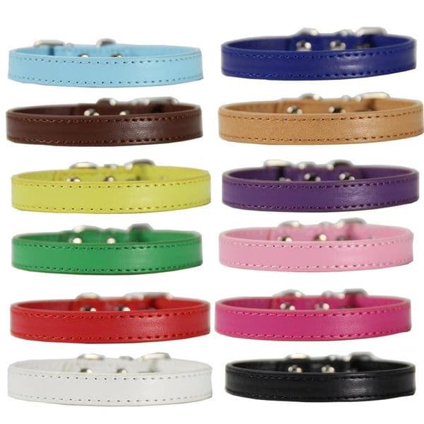 PU Leather Pet Collar Custom Colors Waterproof Classic Leather Dog Collars ni53
