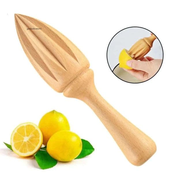 Fruit - Wooden Manual Squeezer Lemon And Vegetable Juicer, Orange Citrus Reamer For Kitchen