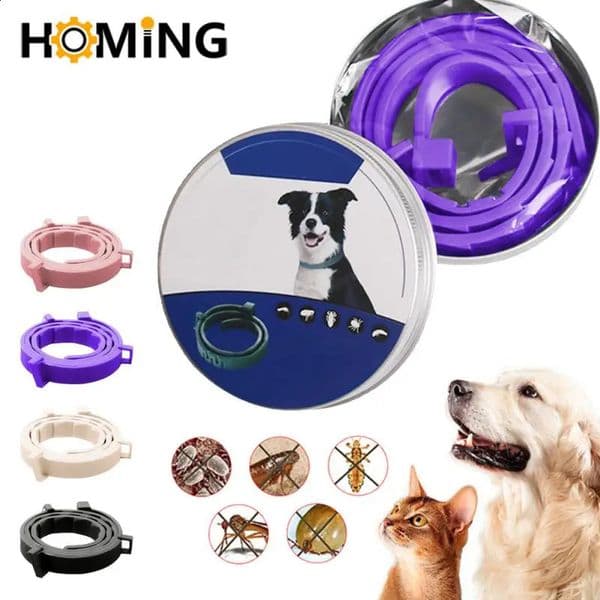 1PC Flea And Tick Collar Silicone Adjustable Dogs Cats 8 Month Protection Antimosquitoes Insect Repellent Pet Supplies 240722