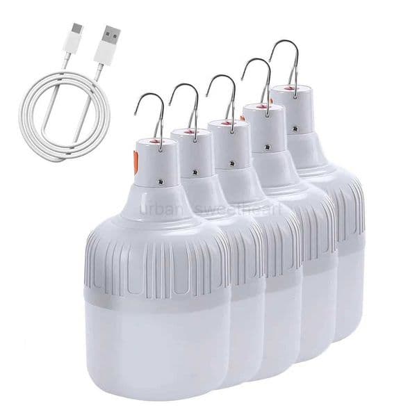 60W 80W Camping Light USB Rechargeable LED Emergency Lamp Outdoor Portable Lanterns with Hook for BBQ Tents Battery BulbCL240724