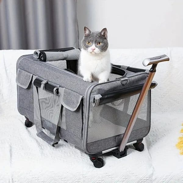 Extra Large Portable Pet Trolley Case Detachable Dog Foldable Bag Cat Travel 240722