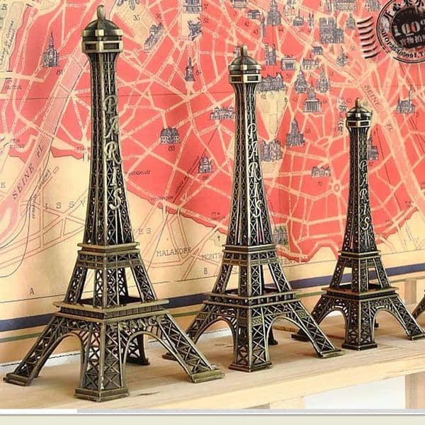 1 Piece Of 525Cm Paris Tower Metal Crafts Creative Souvenir Model Table Mini Decoration Retro Home 240724 B2