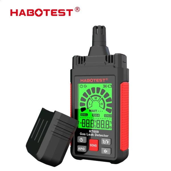 HABOTEST HT609 Gas Leak Detector with Temperature and Humidity Function Portable Combustible Gas Detector 240723